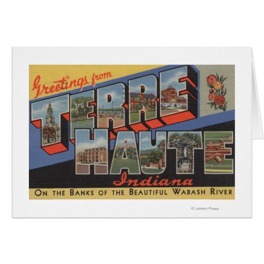 Terre Haute, Indiana - Large Letter Scenes (Front Horizontal)