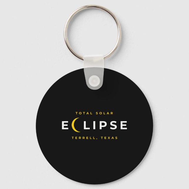 Terrell Texas Solar Eclipse  Keychain (Front)