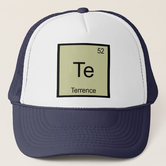Terrence Name Chemistry Element Periodic Table Trucker Hat (Front)