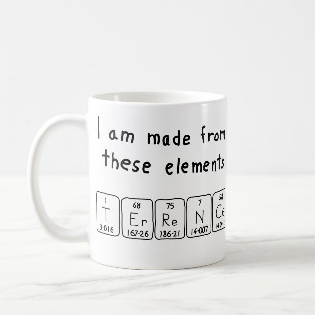 Terrence periodic table name mug (Left)