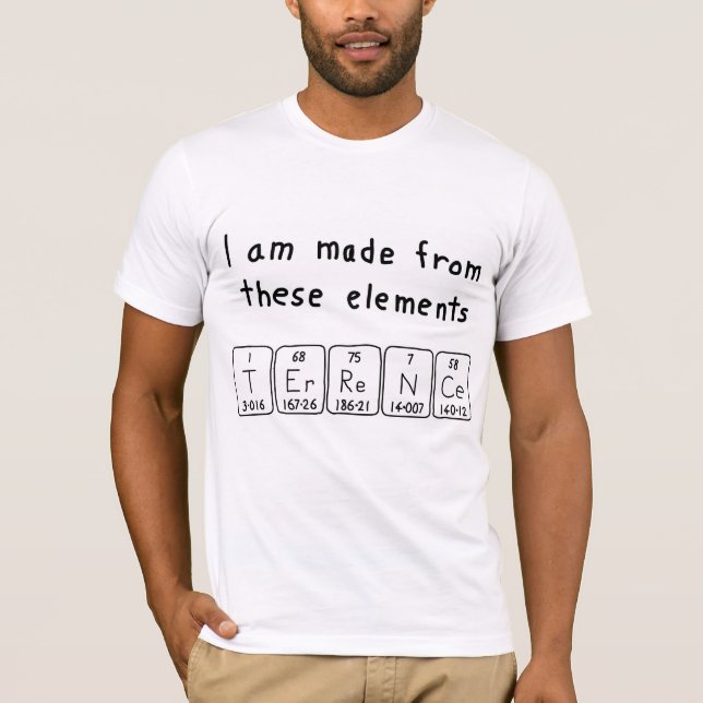 Terrence periodic table name shirt (Front)