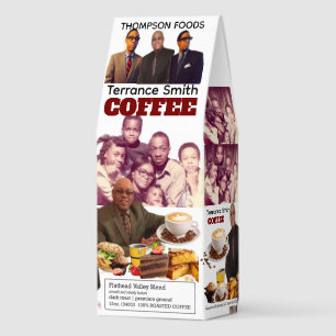 TERRENCE SMITH Coffee, 12oz Bag, Dark Roast, Flath Roasted Coffee
