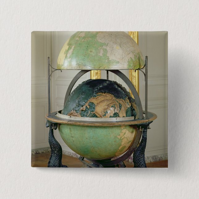 Terrestrial and celestial globe button (Front)