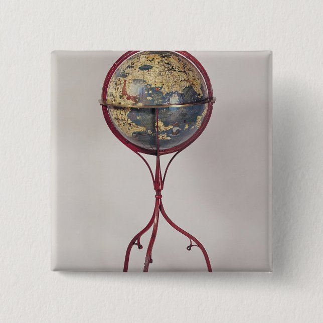 Terrestrial Globe, showing the Indian Ocean Pinback Button (Front)