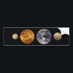 Terrestrial Planet Size Comparison Sticker<br><div class="desc">This diagram shows the approximate relative sizes of the terrestrial planets, from left to right: Mercury, Venus, Earth, and Mars. Distances are not to scale. A terrestrial planet is a planet that is primarily composed of silicate rocks. The term is derived from the Latin word for Earth, "Terra", so an...</div>