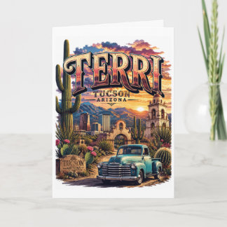 Terri Tucson Arizona Personalized Southwestern Card
