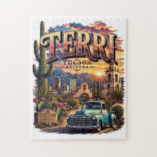 Terri Tucson Arizona Personalized Southwestern Jigsaw Puzzle
