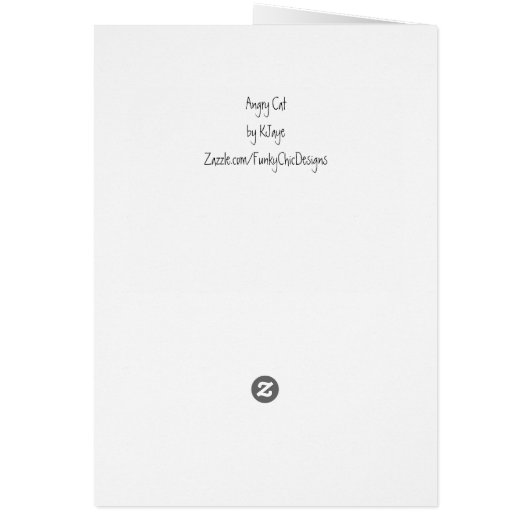 Terrible Cat Gifts - Funny Cat Card (Back)