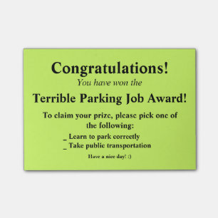 Terrible Parking Post-it Post-it Notes