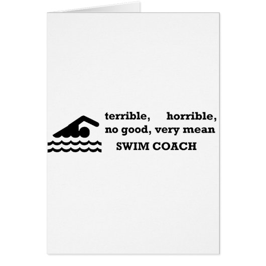 Terrible Swim Coach Cards (Front)