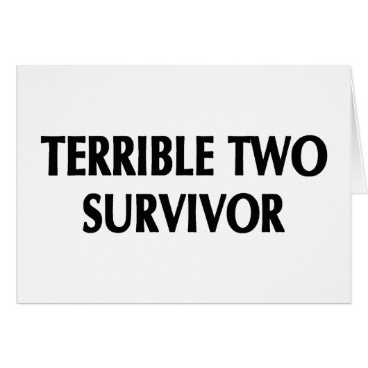 Terrible Two Survivor Gifts Cards (Front Horizontal)