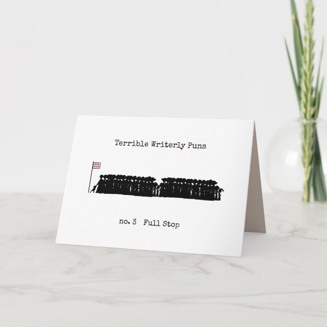 Terrible Writerly Puns Card (Front)