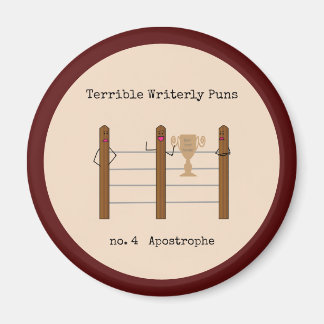 Terrible Writerly Puns Magnet