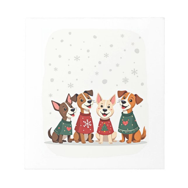 Terrier Christmas Choir Notepad (Front)