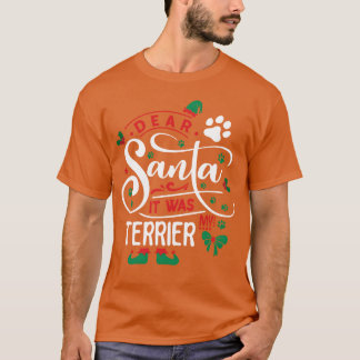 Terrier Dog Christmas Dog breed family girl T-Shirt