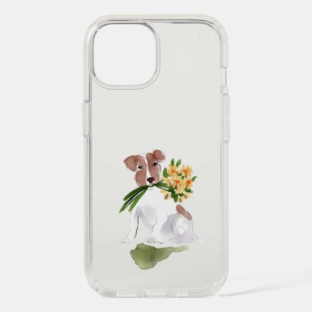 Terrier Dog Flowers Sweet Pet Lover Speck iPhone Case (Front)