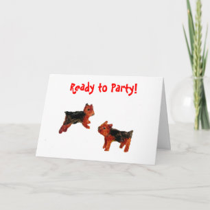 Terrier Fun Dog Art Card