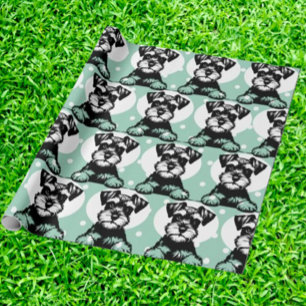 Terrier Green  Wrapping Paper