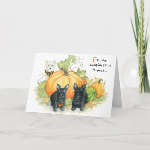 Terrier Halloween greetings Card