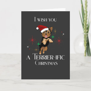Terrier-ific Christmas Cute Dog Holiday Pun