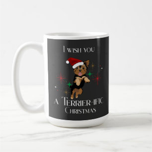 Terrier-ific Christmas Cute Dog Holiday Pun Coffee Mug