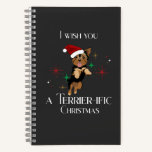 Terrier-ific Christmas Cute Dog Holiday Pun Notebook