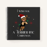 Terrier-ific Christmas Cute Dog Holiday Pun Notebook