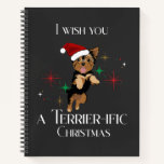 Terrier-ific Christmas Cute Dog Holiday Pun Notebook
