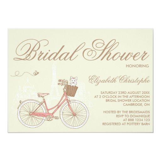 Bicycle Bridal Shower Invitations 4