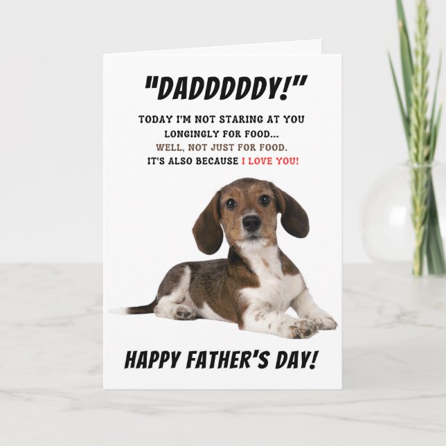 Terrier Pet dog Happy fathers card (Front)