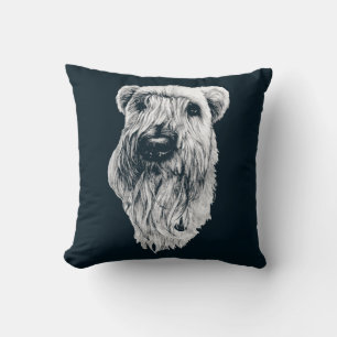 Terrier Pillow Wheaten Terrier Art Gifts & Decor