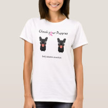 Terrier Puppies Breast Cancer Awareness T-Shirt