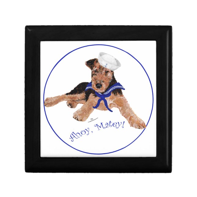 Terrier Sailor Boy Keepsake Box (Front)