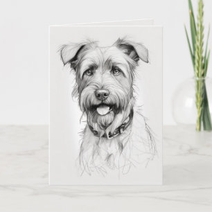 Terrier Sketch for Thinking of You Card