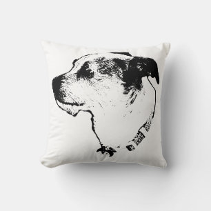 Terrier Throw Pillow – Minimalist & Bold