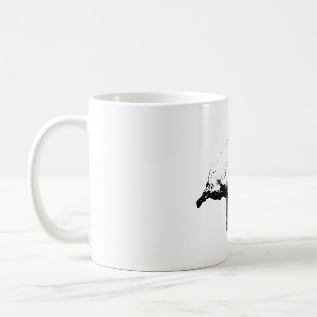 Terrier Turn, Bright Outline Coffee Mug (Left)