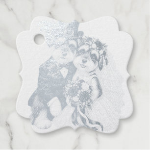 Terrier Wedding Design Foil Favor Tags