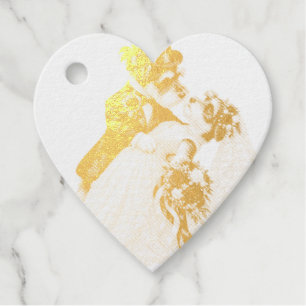 Terrier Wedding Dipping the Bride Foil Favor Tags