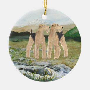 Terriers in Ireland Ceramic Ornament