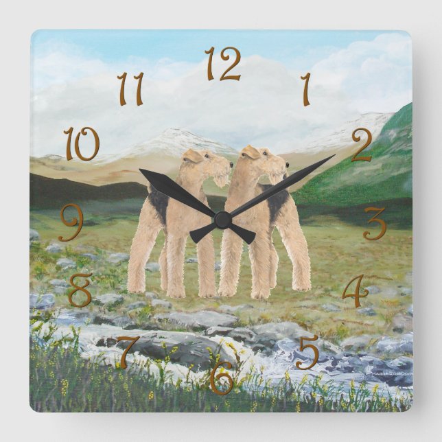 Terriers in Ireland Square Wall Clock (Front)