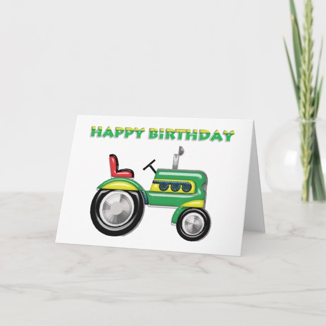 Terriffic Tractor Birthday Card (Front)