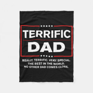 Terrific Dad - Funny Donald Trump Fathers Day Fleece Blanket