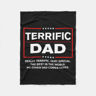 Terrific Dad - Funny Donald Trump Fathers Day Fleece Blanket