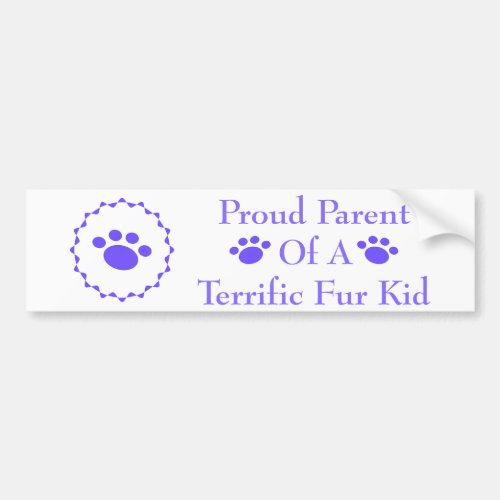 Terrific Fur Kid 111 Bumper Sticker