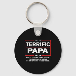Terrific Papa - Funny Donald Trump Best Papa Keychain
