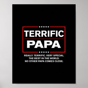 Terrific Papa - Funny Donald Trump Best Papa Poster