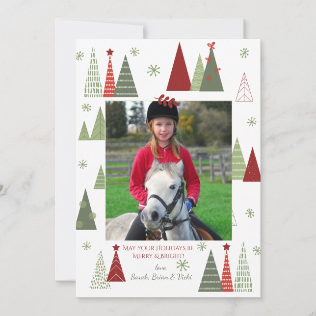 Terrific Trees Photo Holiday Card (Front)