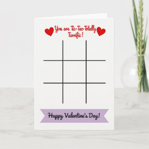 Terrific Valentine Tic Tac Toe Card