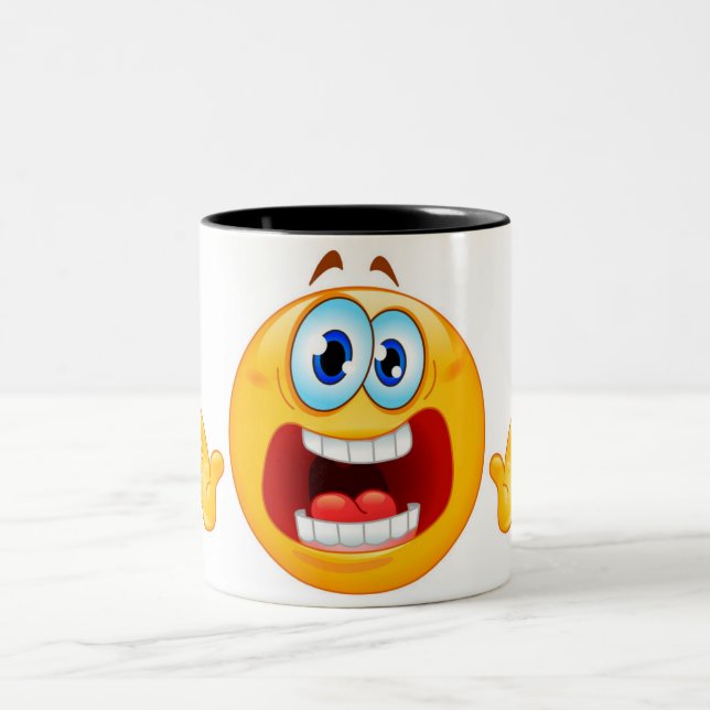 terrified emoji mug (Center)