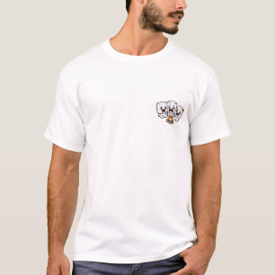 Terrified Trio of Marshmallows Panic Around a Camp T-Shirt